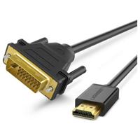 UGREEN 30116 USB-kabel HDMI-A-stekker, DVI-D 24+1-polige stekker 1 m Zwart - thumbnail