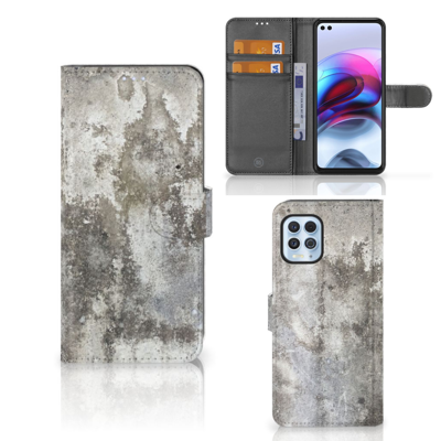 Motorola Moto G100 | Bookcase | Beton Print Motorola Moto G100 | Bookcase | Beton Print