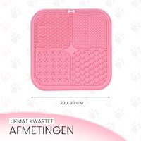 Eat Slow Live Longer Lick Mat Quad Pink - thumbnail