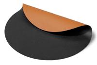 Cookinglife Placemats - Dubbelzijdig - Vegan leer - Cognac / Zwart ø 38 cm - 6 Stuks - thumbnail