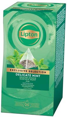 Thee Lipton Exclusive subtiele munt 25x2gr Thee Lipton Exclusive subtiele munt 25x2gr