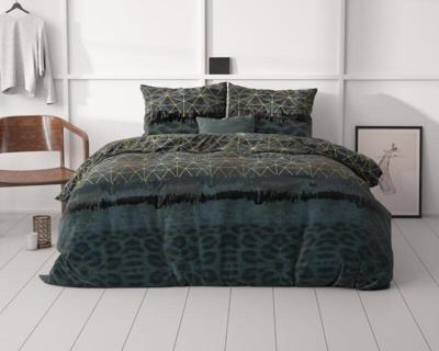 Sleeptime Leopard deco Donker Groen 140 x 200/220 cm