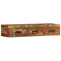 Tv-meubel wandmontage 100x30x19 cm massief gerecycled hout - thumbnail