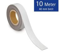 MAUL magnetisch etiketband beschrijf- en wisbaar, 10mtx40mm, wit - thumbnail