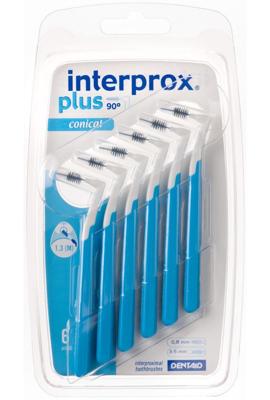 Interprox Plus ragers conical blauw 6 Stuks