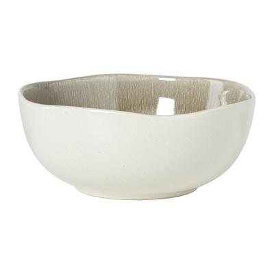 Schaal kaori - wit/bruin - ø16.8x7 cm