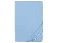 Biberna Jersey hoeslaken (Ijsblauw, 140-160 x 200 cm) - thumbnail
