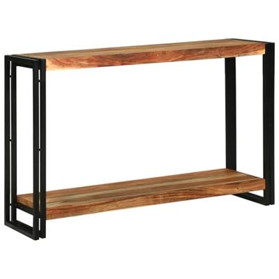 Wandtafel met plank Bruin 120 x 33 x 75 cm Massief acaciahout