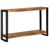 Wandtafel met plank Bruin 120 x 33 x 75 cm Massief acaciahout - thumbnail