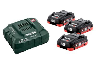 Metabo Basis-Set 3 x LiHD 18V / 4.0 Ah accu's | Lader ASC 55 / 12-36 V - 685132000 Metabo Basis-Set 3 x LiHD 18V / 4.0 Ah accu's | Lader ASC 55 / 12-36 V - 685132000