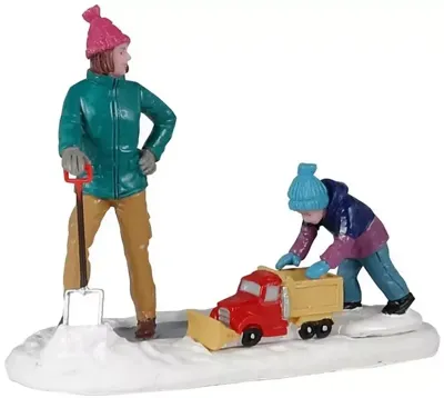 Lemax clearing the sidewalk kerstdorp figuur type 3 Vail Village 2021