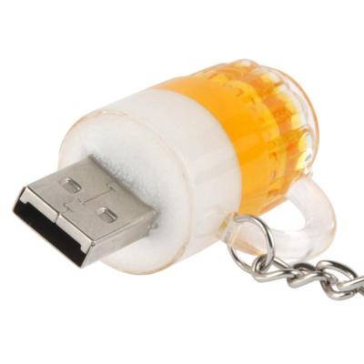 Bier sleutelhanger stijl USB Flash-schijf met 4GB geheugen