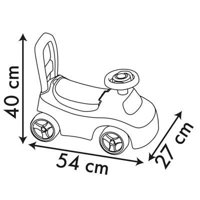 Smoby - 2 in 1 kinderautodrager - Spidey - Doos onder het zadel + claxon - Vanaf 10 maanden - Made in France