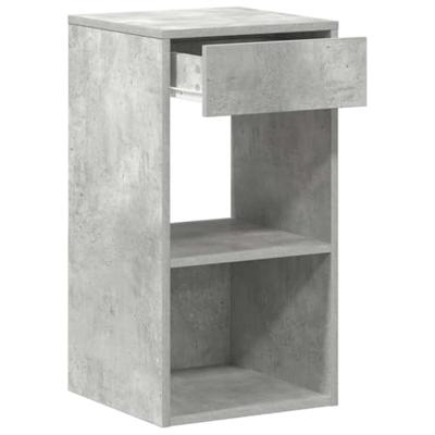 Nachtkastjes 2 st met lade 35x34x66,5 cm betongrijs