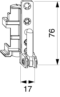 Hoeklager tr. dt 18/12 ls zilv.