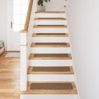 VidaXL Antislip trapmatten latex achterkant 15 pcs geel 75 x 20 cm pp - thumbnail