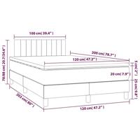 Boxspring met matras stof taupe 120x200 cm - thumbnail