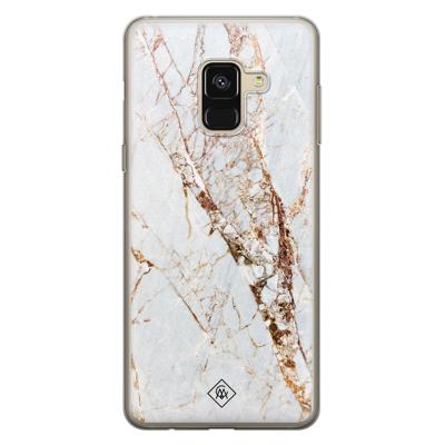 Samsung Galaxy A8 (2018) siliconen hoesje - Marmer goud Samsung Galaxy A8 (2018) siliconen hoesje - Marmer goud