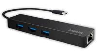 LogiLink UA0313 interface hub USB 3.2 Gen 1 (3.1 Gen 1) Type-C 5000 Mbit/s Zwart - thumbnail