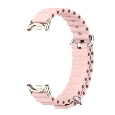 Ocean siliconen bandje - Roze - Xiaomi Smart Band 8 & 9 Ocean siliconen bandje - Roze - Xiaomi Smart Band 8 & 9