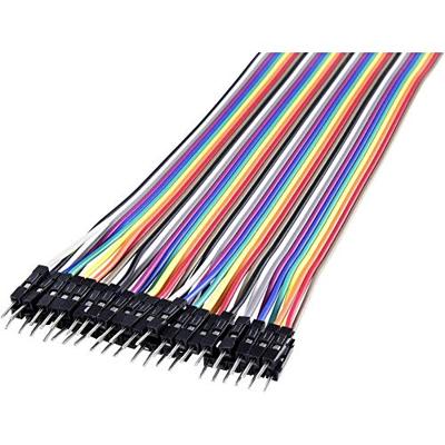 Renkforce JKMM406 Jumperkabel Arduino, Banana Pi, Raspberry Pi® [40x Draadbrug-stekker - 40x Draadbrug-stekker] 60.00 cm Bont