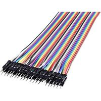 Renkforce JKMM403 Jumperkabel Arduino, Banana Pi, Raspberry Pi® [40x Draadbrug-stekker - 40x Draadbrug-stekker] 30.00 cm Bont - thumbnail