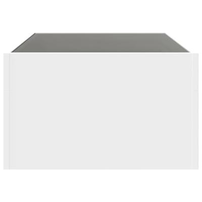 Salontafel met Infinity LED 90x50x30 cm wit