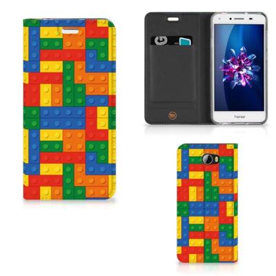 Huawei Y5 2 | Y6 Compact | Hoesje met Magneet | Blokken