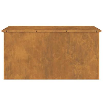 VidaXL Buitenopslagdoos roestig 100 x 50,5 x 50 cm staal VidaXL Buitenopslagdoos roestig 100 x 50,5 x 50 cm staal