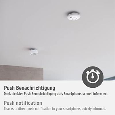 Brennenstuhl neu Draadloze rook- en hittemelder werkt op batterijen (Ø x h) 120 mm x 35 mm - thumbnail