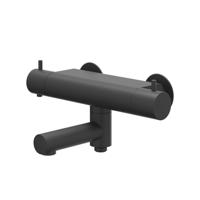 IVY Bond Badthermostaatkraan opbouw - draaibare baduitloop - omstel - Cooltouch - Mat zwart PED 6301002 - thumbnail