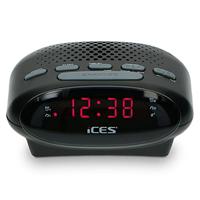 ICES ICR-210 Wekkerradio VHF (FM) Zwart - thumbnail