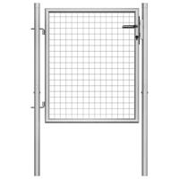 Tuinpoort gegalvaniseerd staal 100x75 cm zilver - thumbnail