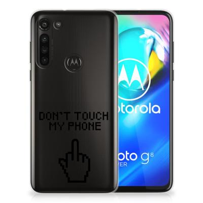 Motorola Moto G8 Power Silicone-hoesje Finger Don't Touch My Phone Motorola Moto G8 Power Silicone-hoesje Finger Don't Touch My Phone