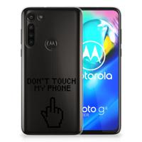 Motorola Moto G8 Power Silicone-hoesje Finger Don't Touch My Phone - thumbnail