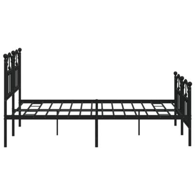 Bedframe met hoofd- en voeteneinde metaal zwart 140x200 cm Bedframe met hoofd- en voeteneinde metaal zwart 140x200 cm
