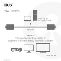CLUB3D VGA Cable Bidirectional M/M 10m/32.8ft 28AWG - thumbnail