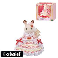 Sylvanian Families Freya's verjaardag set aardbeien cake jurk 5847 - thumbnail