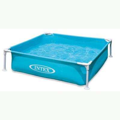 INTEX Pittig metalen zwembad - Vierkant - Turquoise