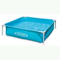INTEX Pittig metalen zwembad - Vierkant - Turquoise - thumbnail