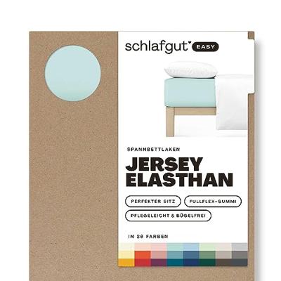 Schlafgut Schlafgut EASY Jersey Elasthan Hoeslaken M - 120x200 - 130x220 435 Petrol Light - thumbnail