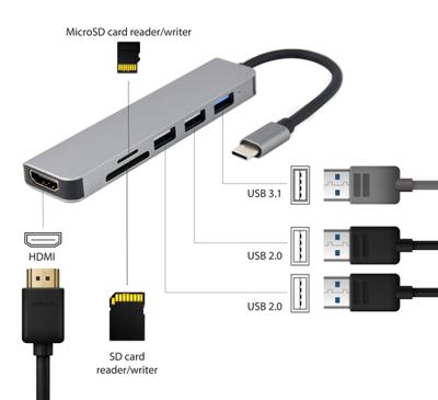 USB-C multi adapter 6-in-1 USB-C multi adapter 6-in-1