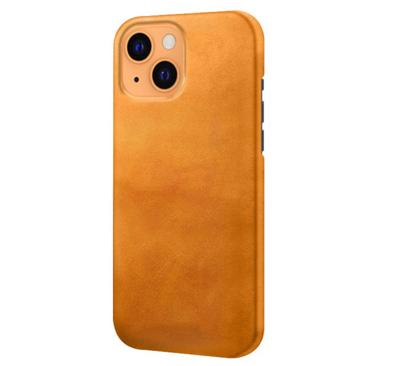Casecentive Leren Back case iPhone 13 tan