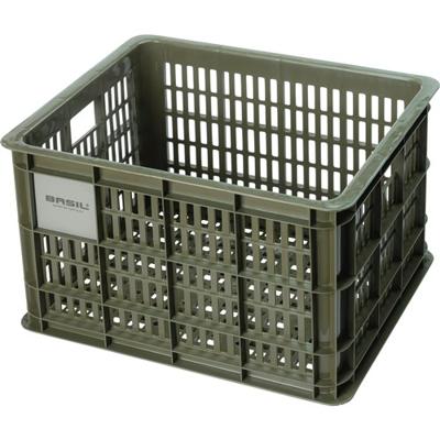 Gerecyclede fietskrat Basil Crate M 29.5 liter 35 x 45 x 25 cm - moss green Gerecyclede fietskrat Basil Crate M 29.5 liter 35 x 45 x 25 cm - moss green