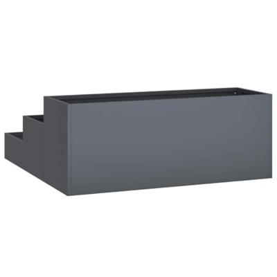 Tuin Bloempot Antraciet 90 x 90 x 35 cm Staal