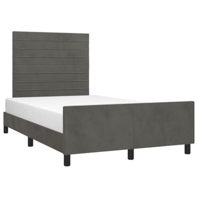 Bedframe zonder matras 120x190 cm fluweel donkergrijs