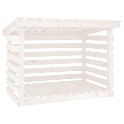 VidaXL Haardhoutrek 108x73x79 cm massief grenenhout wit