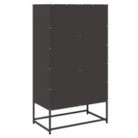 Hoge kast 68x39x123 cm staal zwart - thumbnail