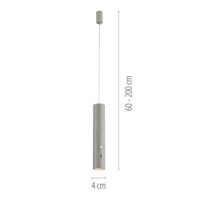 Just Light ATTACH 18281-40 LED-hanglamp LED LED vast ingebouwd 3 W Greige Just Light ATTACH 18281-40 LED-hanglamp LED LED vast ingebouwd 3 W Greige
