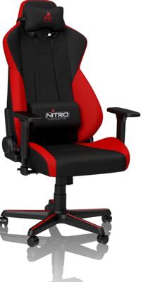 Nitro Concepts S300 Inferno Red Gaming stoel Zwart, Rood